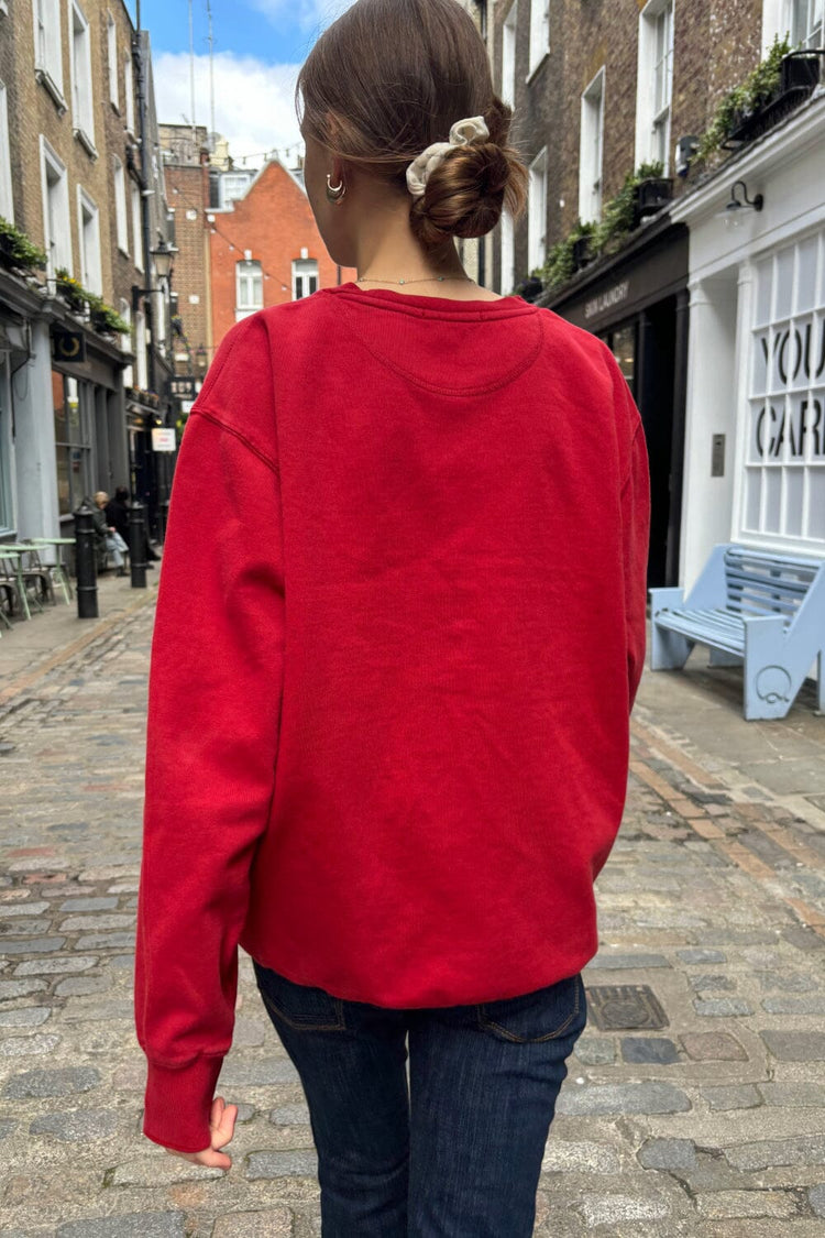Erica Oversized Sweatshirt | Red / Oversized Fit
