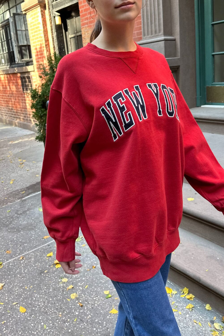 Erica New York Sweatshirt | Red / Oversized Fit