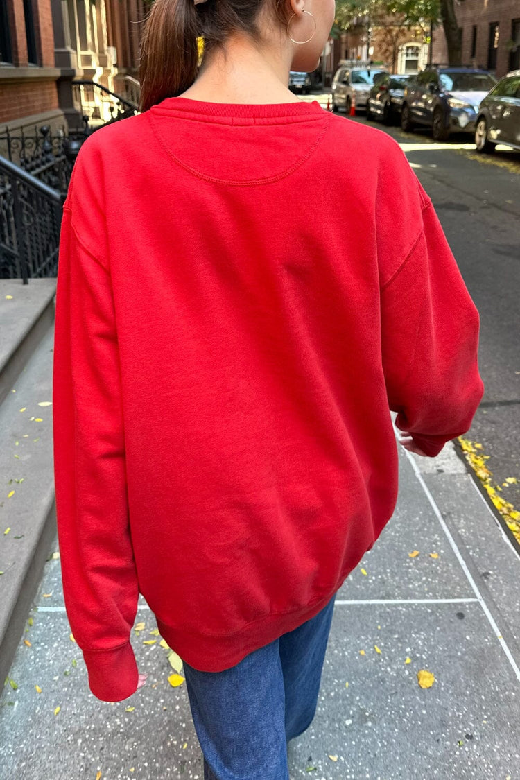 Erica New York Sweatshirt | Red / Oversized Fit