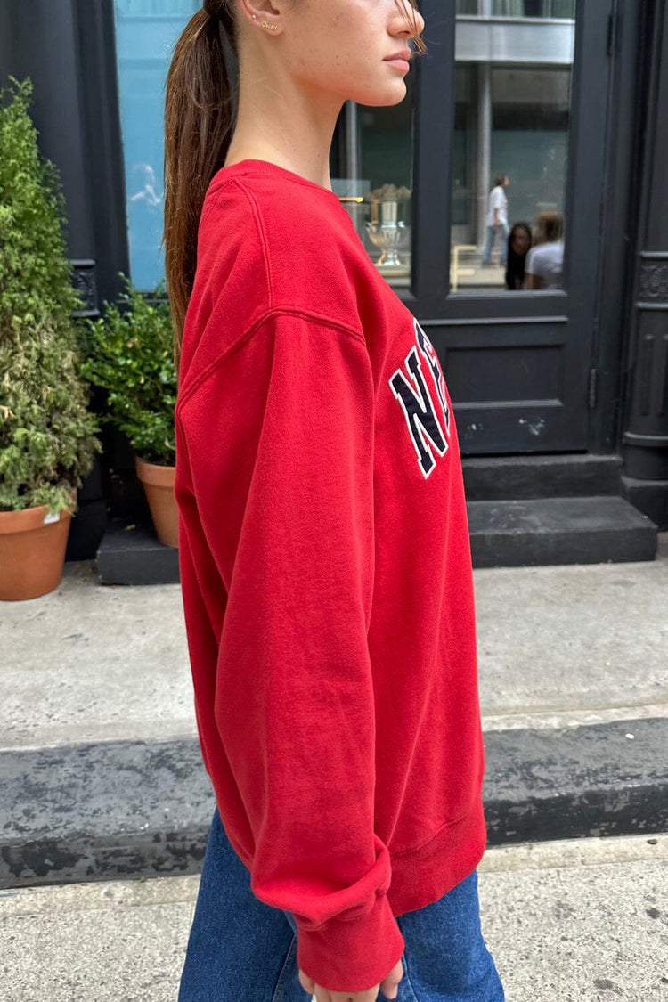 Erica New York Sweatshirt | Red / Oversized Fit