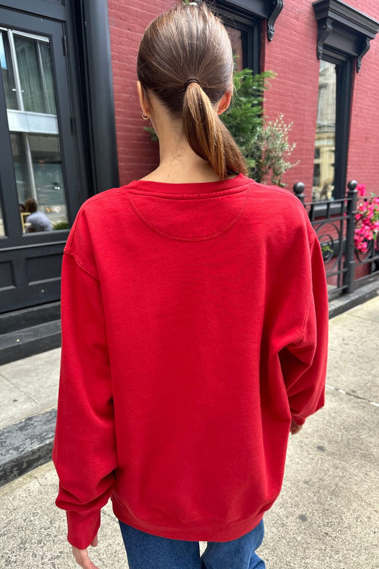 Erica New York Sweatshirt | Red / Oversized Fit