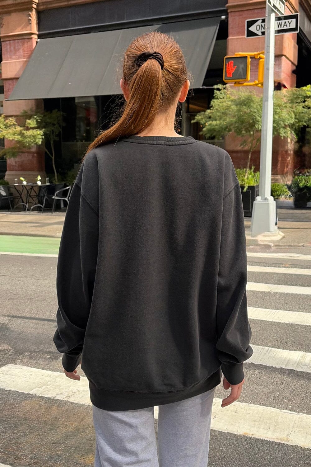 Erica Oversized Sweatshirt | Faded Black / XS/S