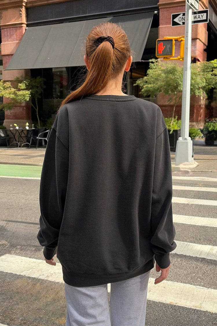 Erica Oversized Sweatshirt | Faded Black / XS/S