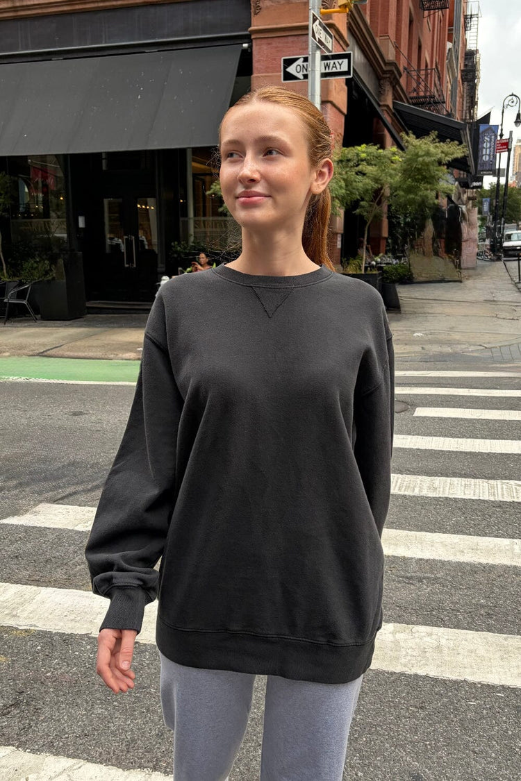 Erica Oversized Sweatshirt | Faded Black / XS/S