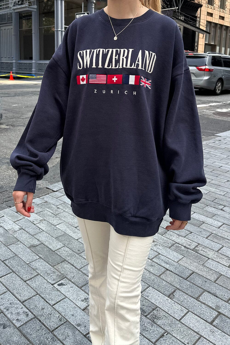 Erica Switzerland Flag Sweatshirt – Brandy Melville
