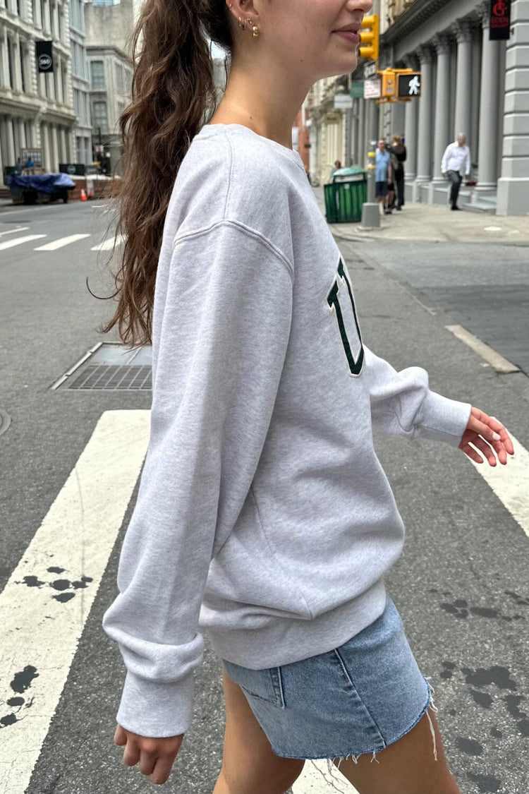 Erica Usa Sweatshirt | Silver Grey / Oversized Fit