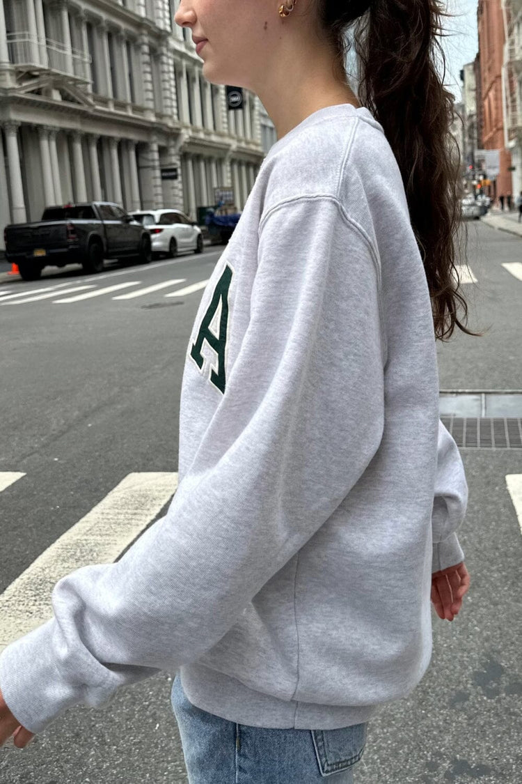 Erica Usa Sweatshirt | Silver Grey / Oversized Fit