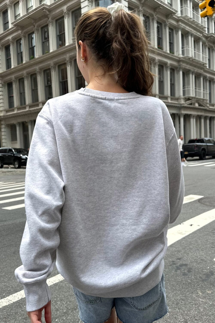 Erica Usa Sweatshirt | Silver Grey / Oversized Fit