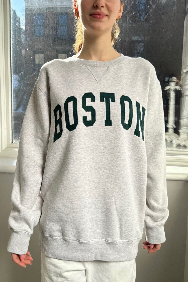 Erica Boston Sweatshirt | Silver Grey / Oversized Fit