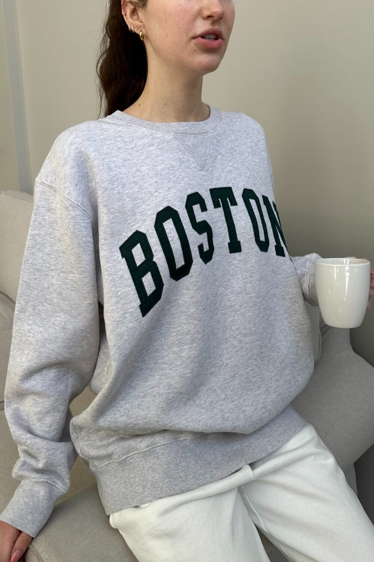 Erica Boston Sweatshirt | Silver Grey / Oversized Fit