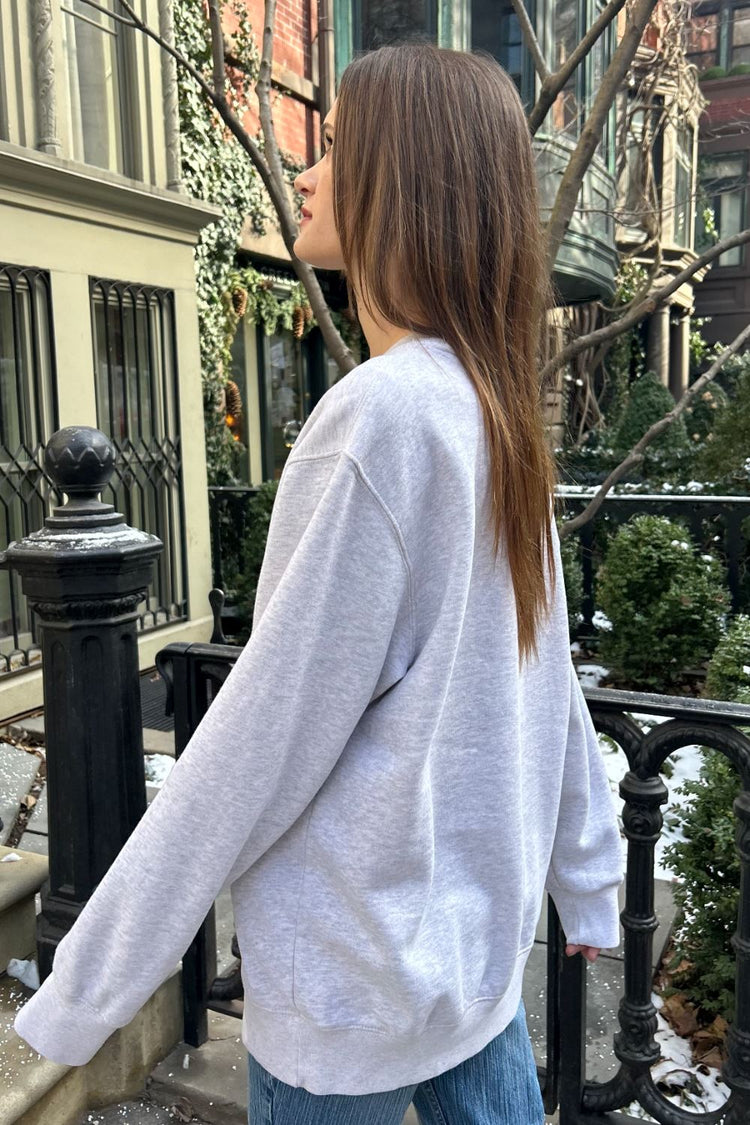 Erica Boston Sweatshirt | Silver Grey / Oversized Fit