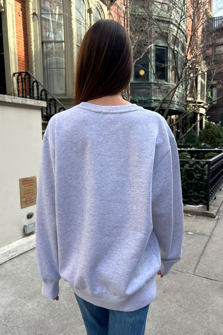 Erica Boston Sweatshirt | Silver Grey / Oversized Fit