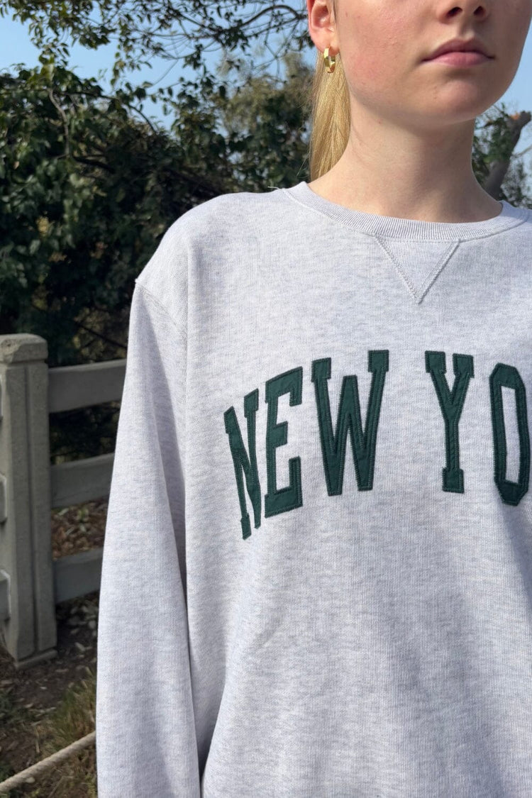 Erica New York Sweatshirt | Silver Grey / Oversized Fit