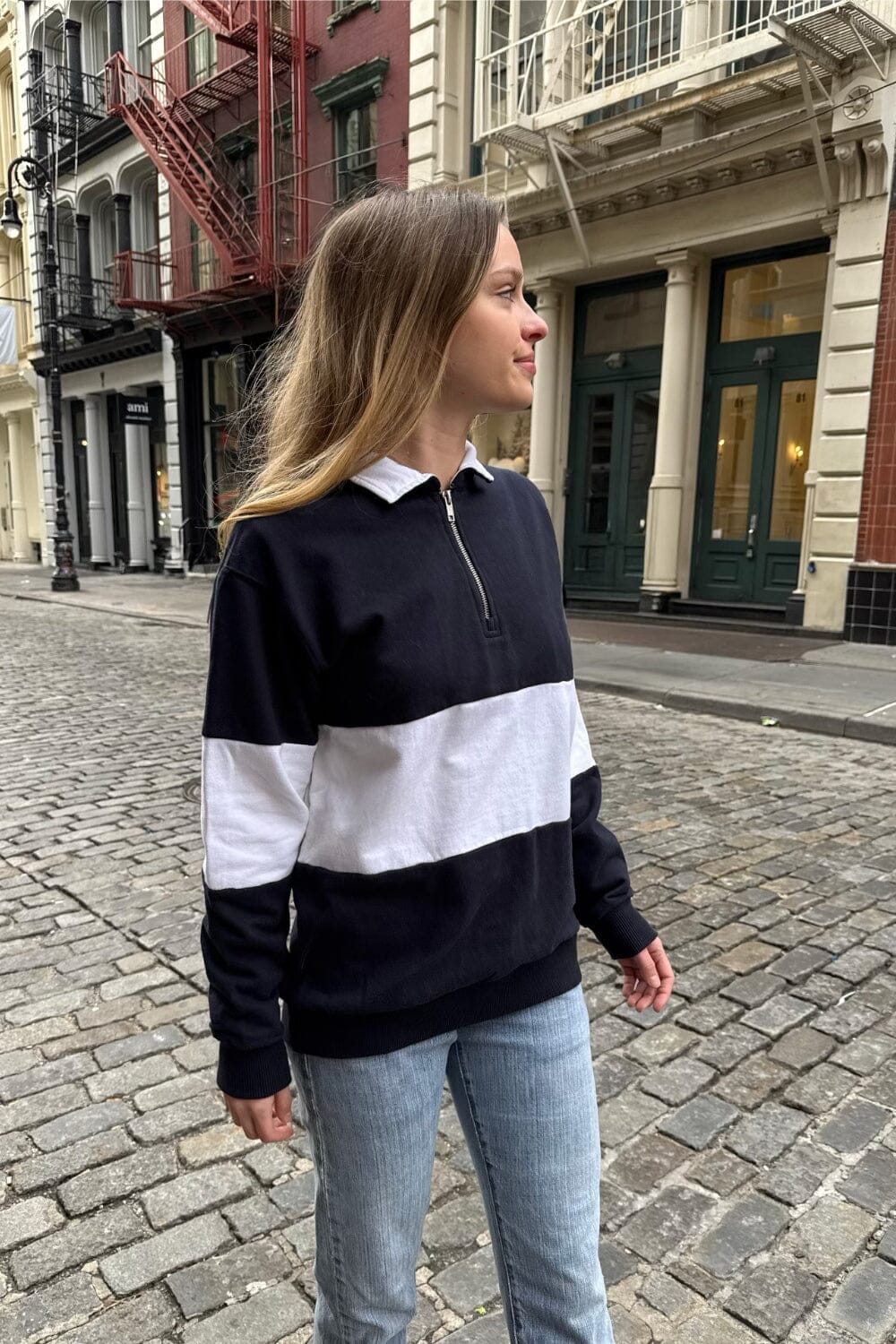 Isabella Sweatshirt | Navy Blue / Oversized Fit