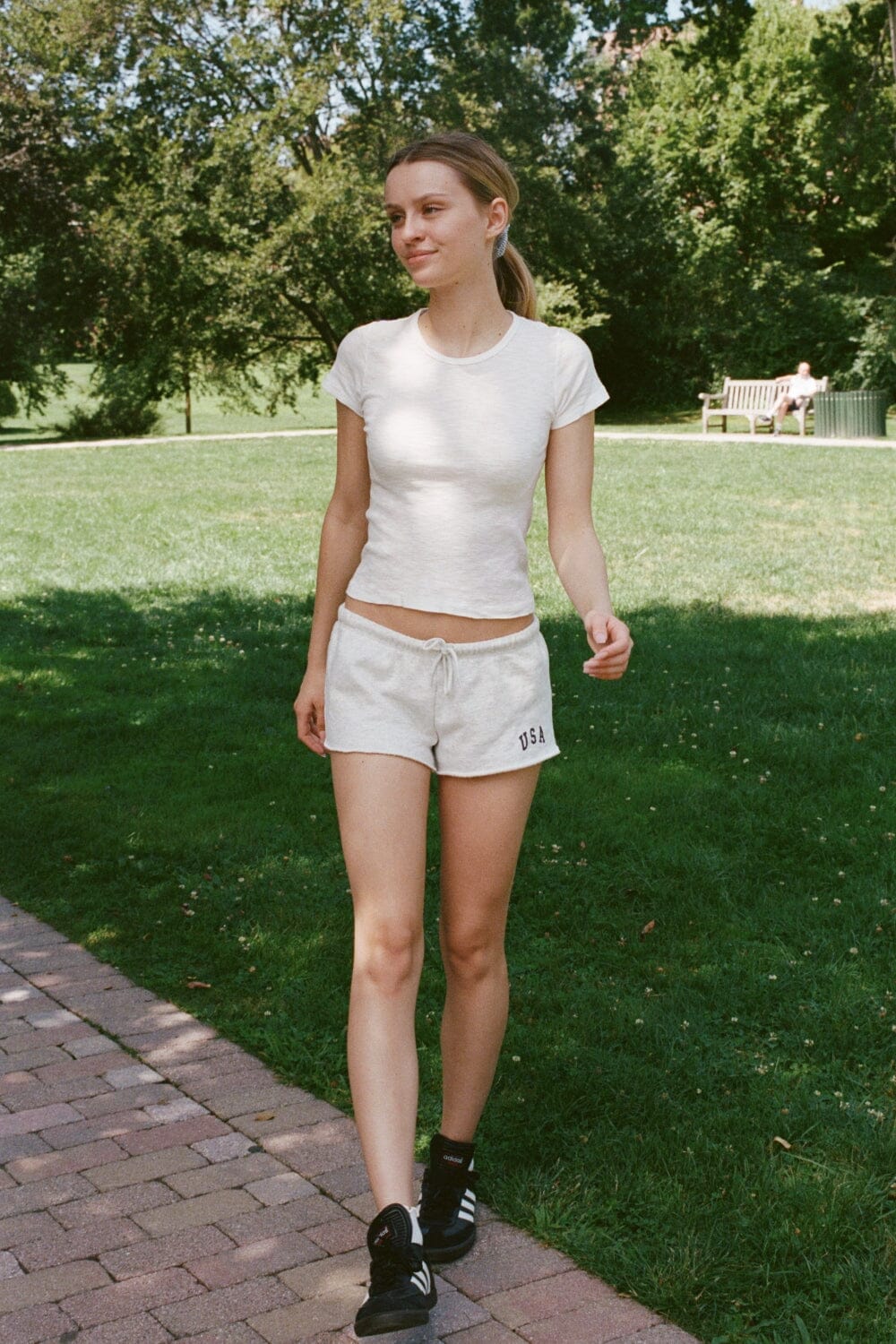 Marcie Sweatshorts - Light Heather Grey / XS/S