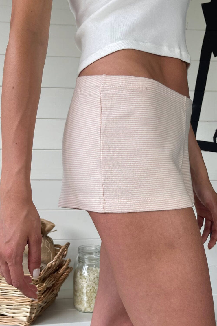 Emery Boyshort Undewear | Pink With White Stripes / XS/S