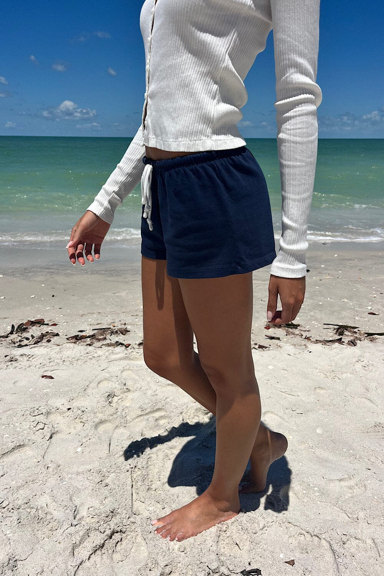 Emery Cotton Sweatshorts | Navy Blue / XS/S