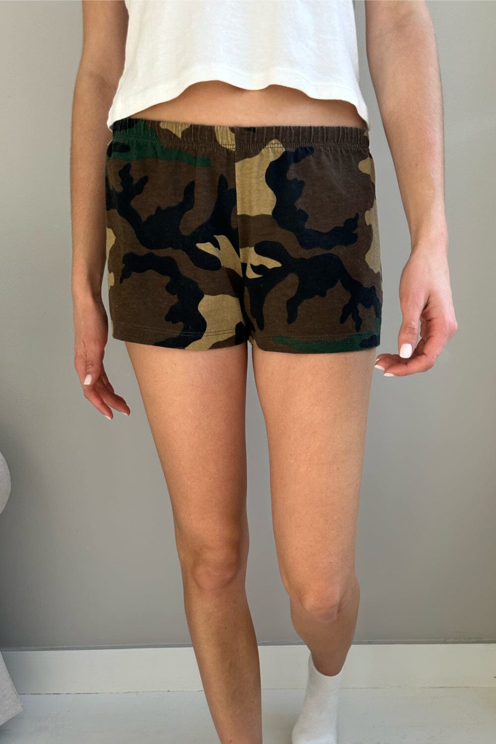 Emery Cotton Sweatshorts - Camouflage / XS/S