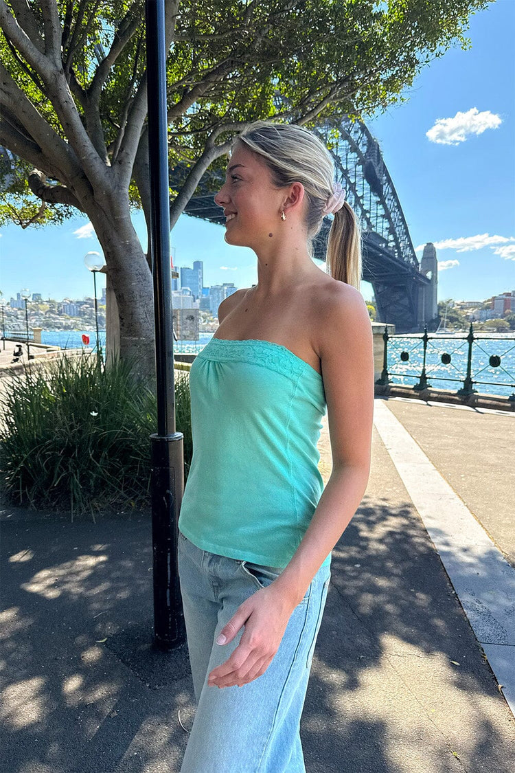 Lucky Tube Top | Seafoam Teal / XS/S