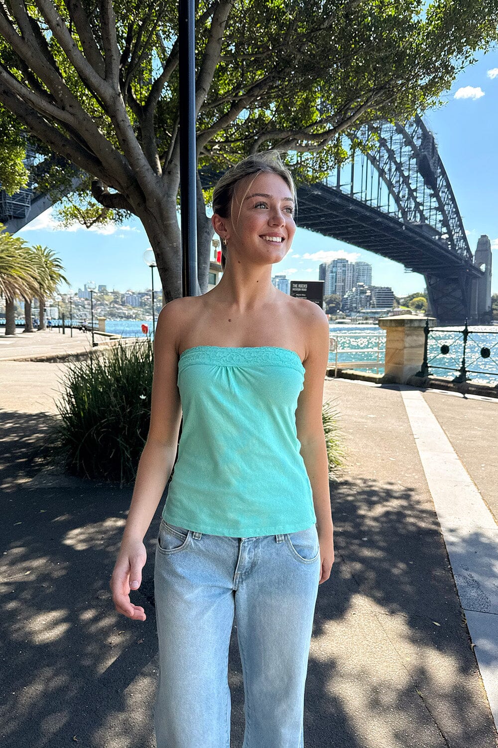 Lucky Tube Top | Seafoam Teal / XS/S