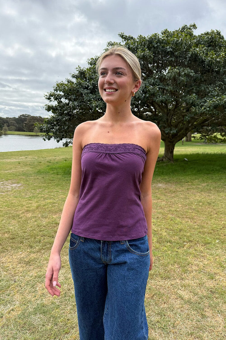 Lucky Tube Top | Deep Purple / XS/S