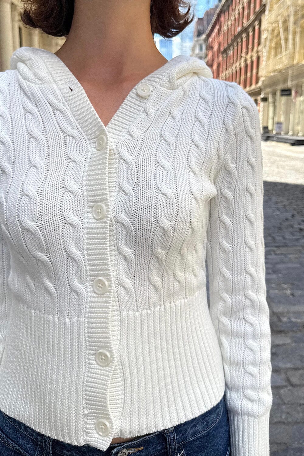 Spangles Knit Cardigan vallan ホワイト Spangles Knit Cardigan – VALLAN