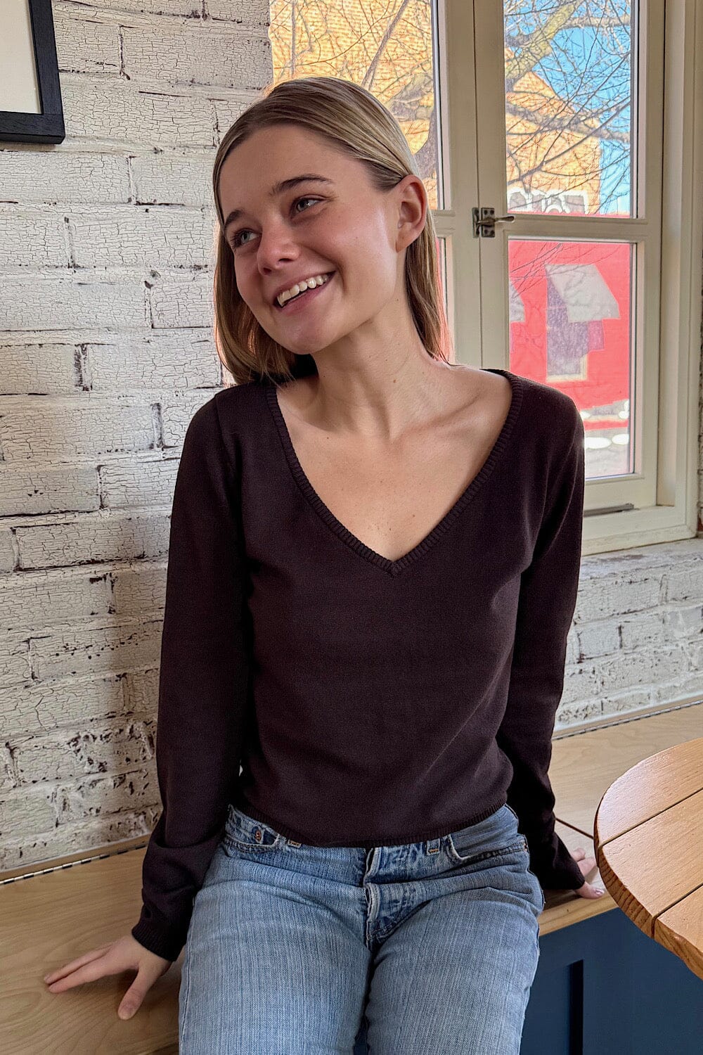 Teya Sweater | Brown / XS/S