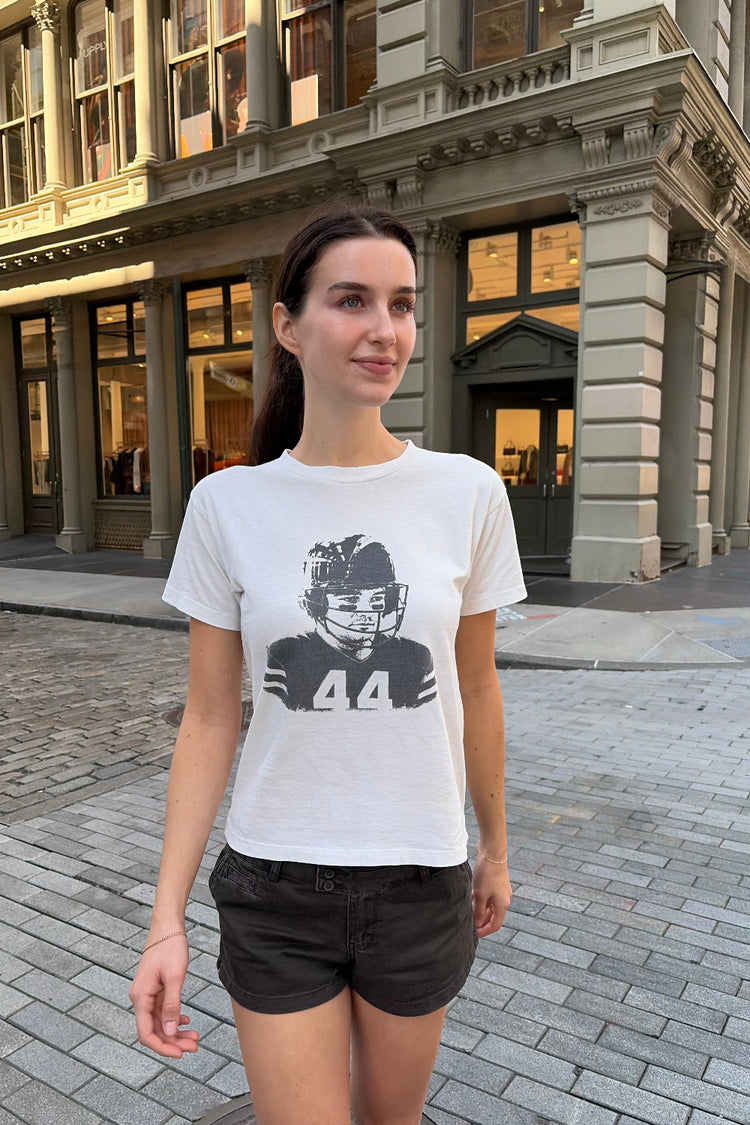 Chloe Football Top | White / XS/S