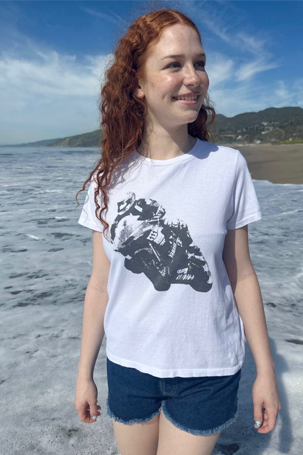 Chloe Racing Motorcycle Top | White / XS/S