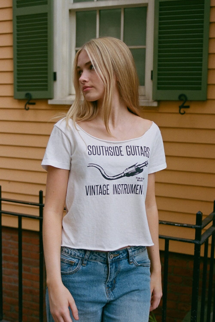 Robyn Southside Guitar Top | White / XS/S