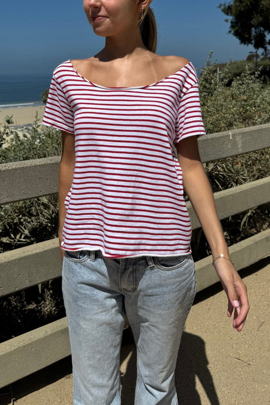 White With Red Striped / XS/S