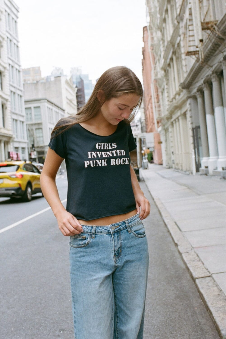 Robyn Girls Invented Punk Rock Top | Black / XS/S