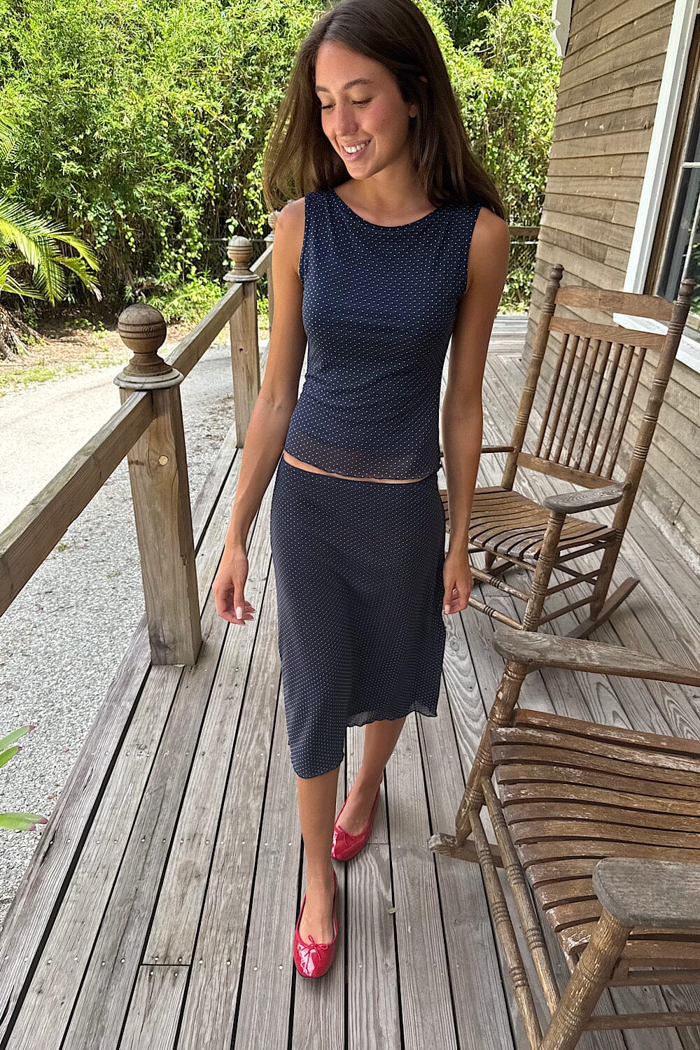 Sephira Polka Dots Midi Skirt