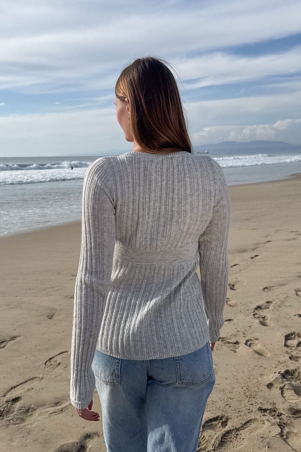 Nikki Sweater | Light Silver Grey / S