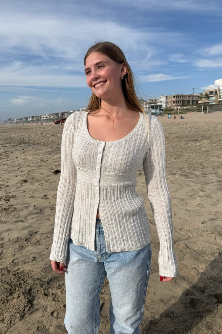 Nikki Sweater | Light Silver Grey / S