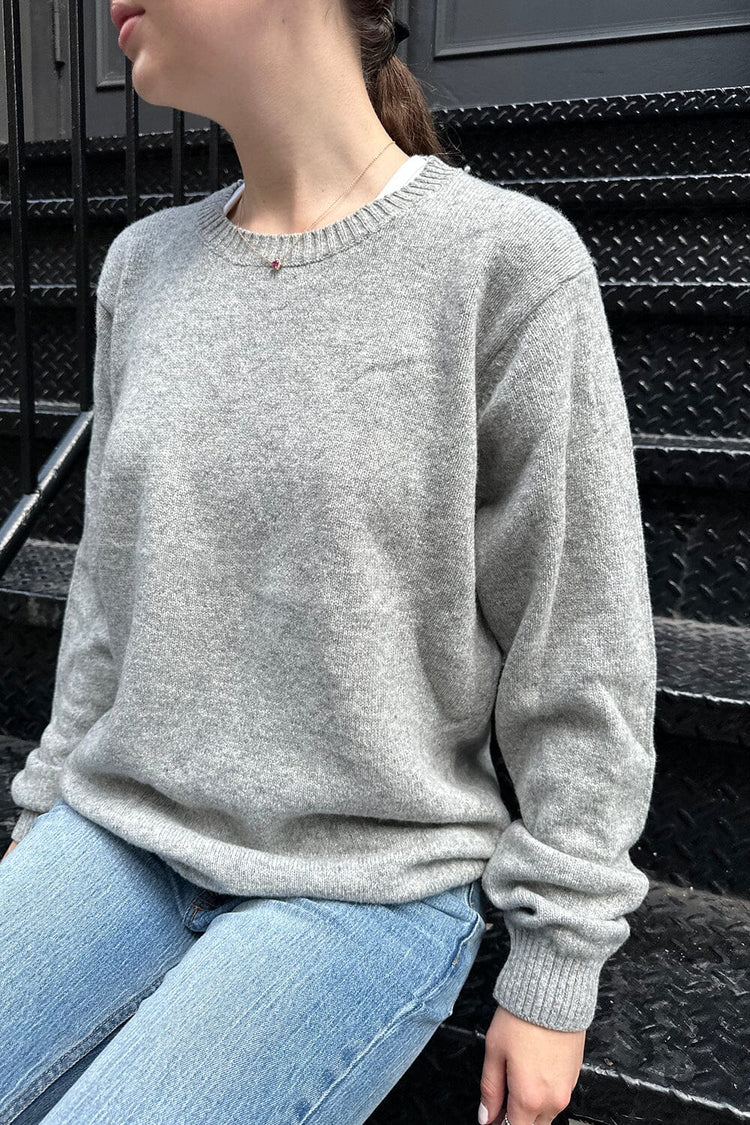 Martha Heavy Wool Sweater | Heather Grey / Regular Fit