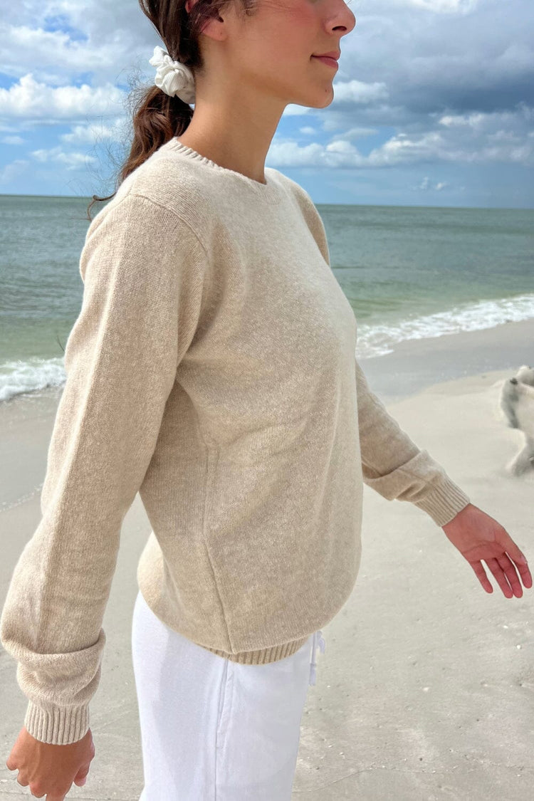 Martha Heavy Wool Sweater | Beige / Regular Fit