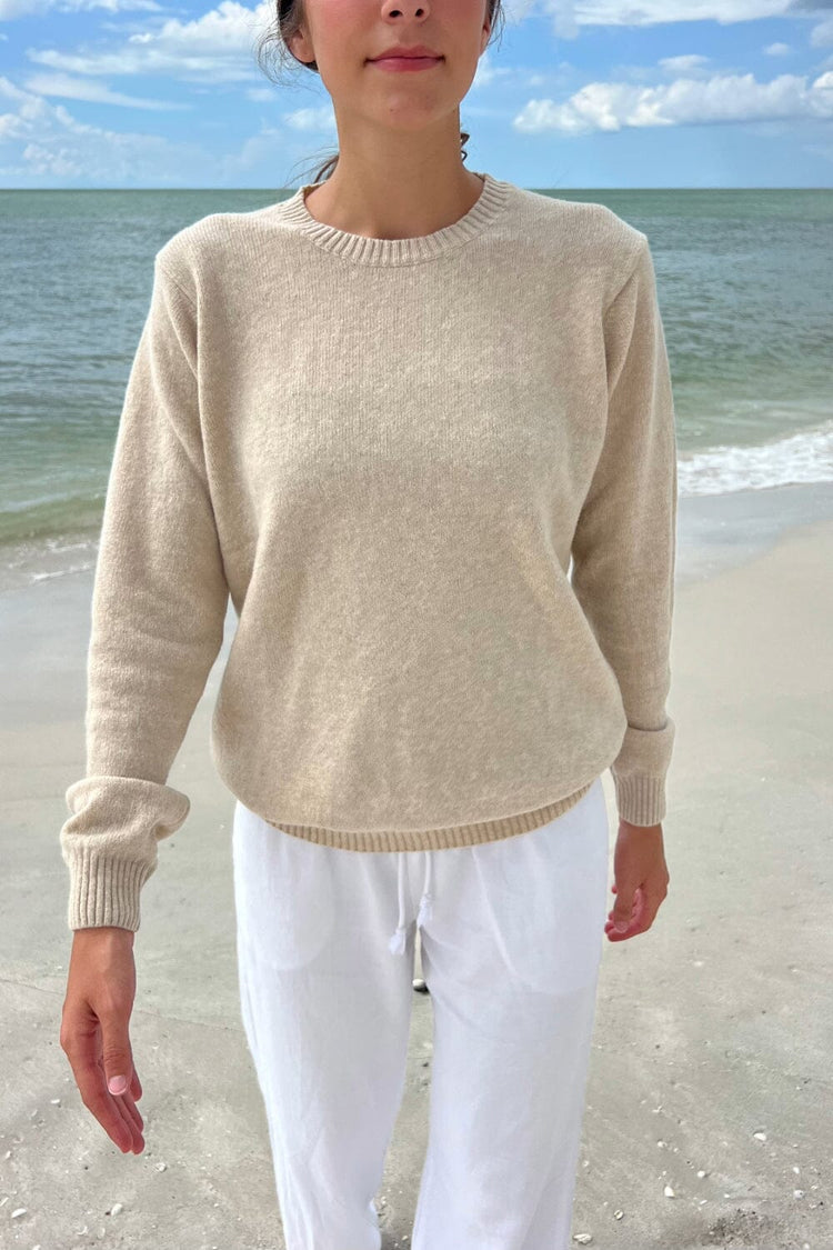 Martha Heavy Wool Sweater | Beige / Regular Fit