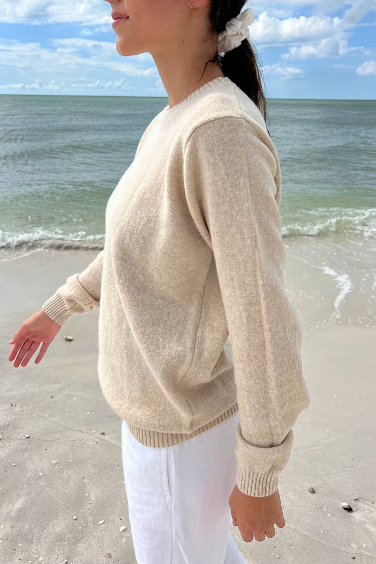 Martha Heavy Wool Sweater | Beige / Regular Fit