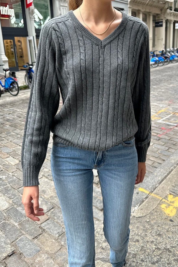 Brandy Melville, Sweaters, Brandy Melville Gray Knit Sweater Grey