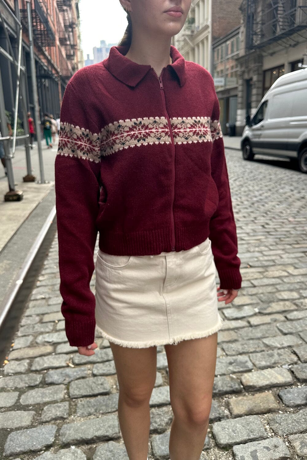 Paola Wool Zip-Up Sweater