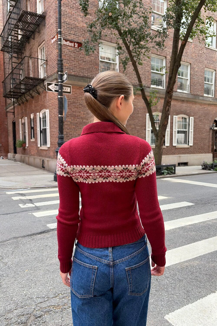Halona Sweater | Dark Red / XS/S