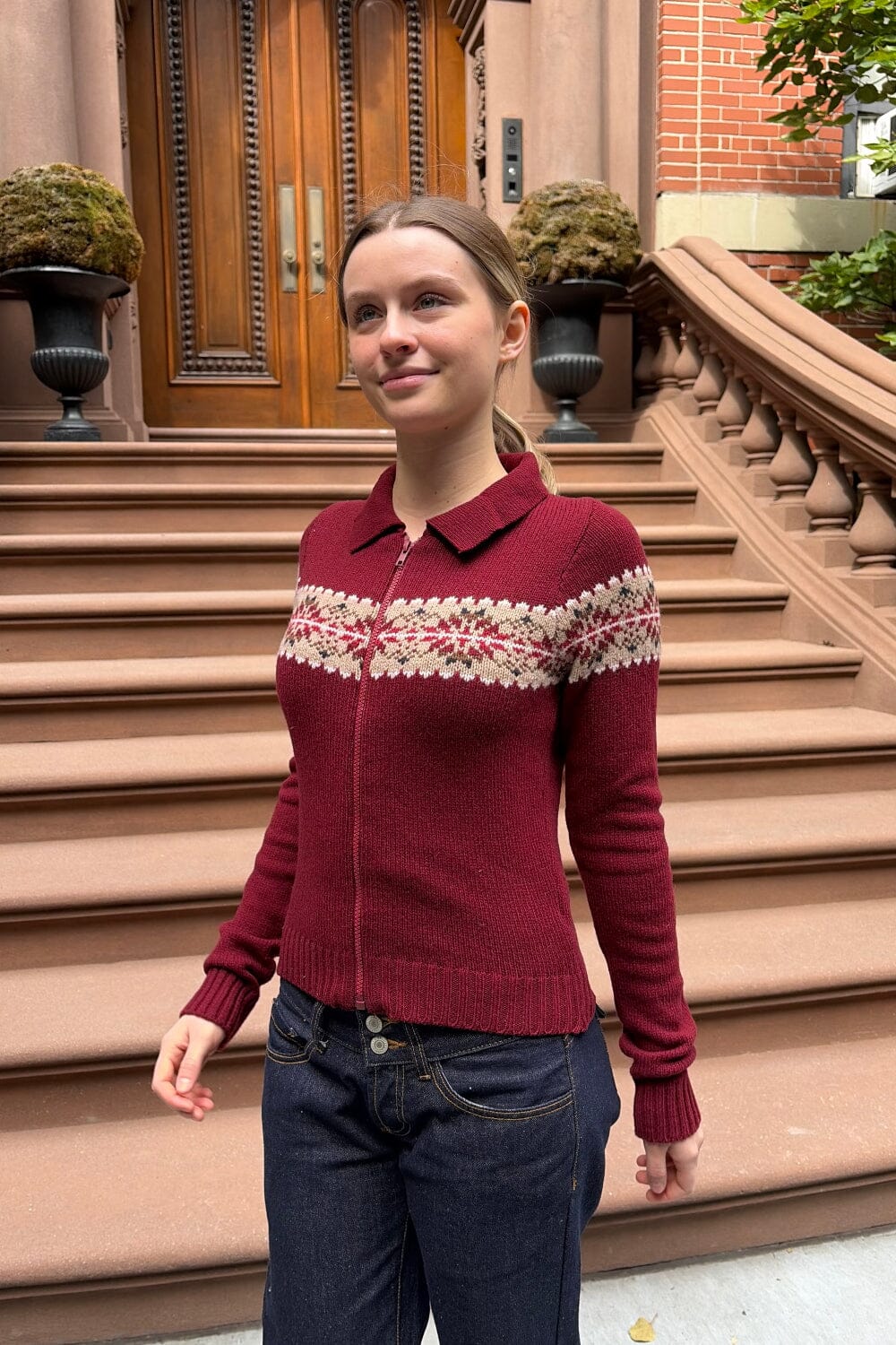 Paola Sweater | Dark Red / XS/S