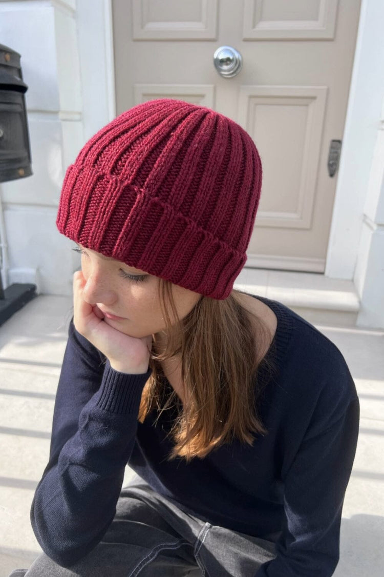 Knit Beanie | Burgundy