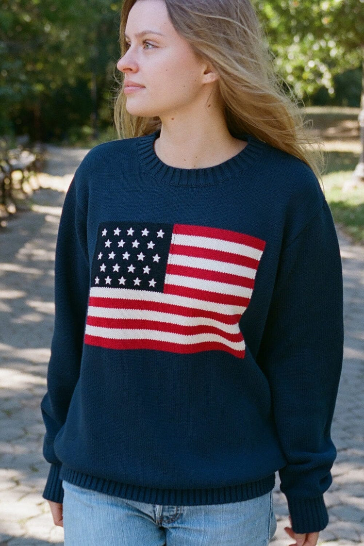 Nico American Flag Sweater | Navy Blue / Regular Fit
