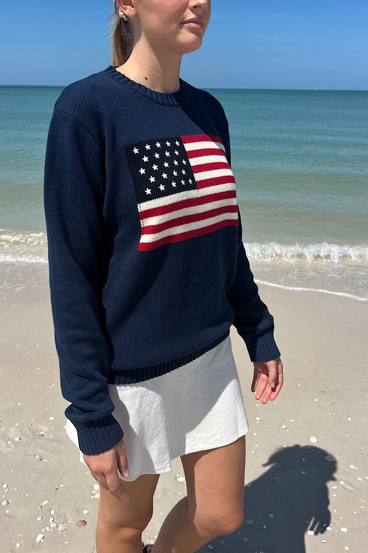Nico American Flag Sweater | Navy Blue / Regular Fit