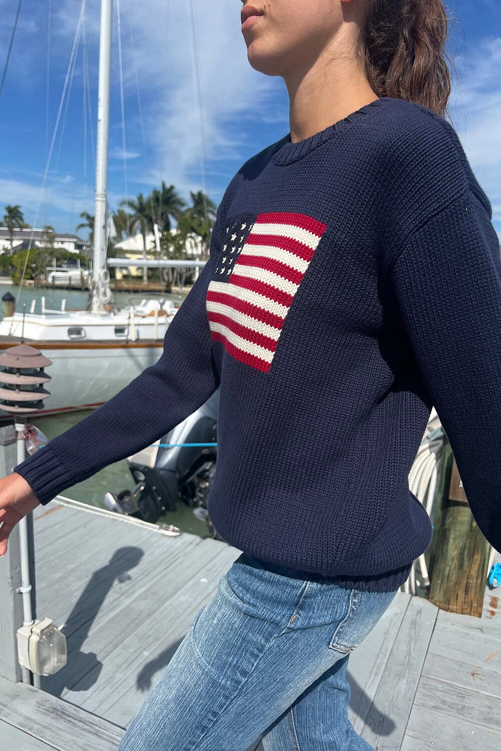 Nico American Flag Sweater – Brandy Melville