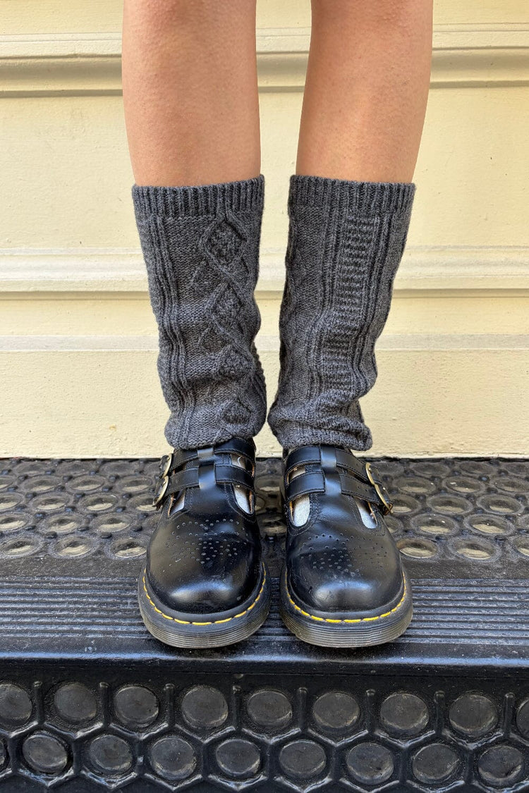 Knit Leg Warmers | Dark Grey