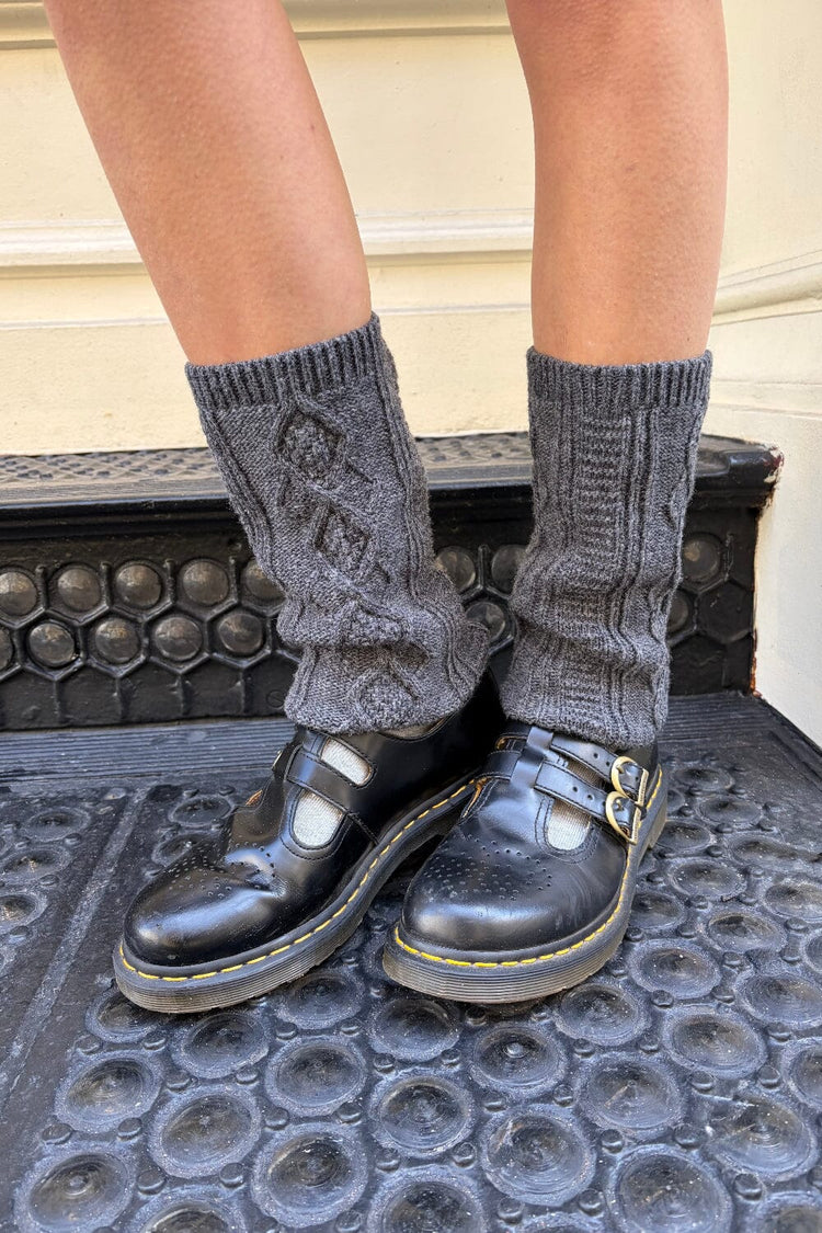 Knit Leg Warmers | Dark Grey