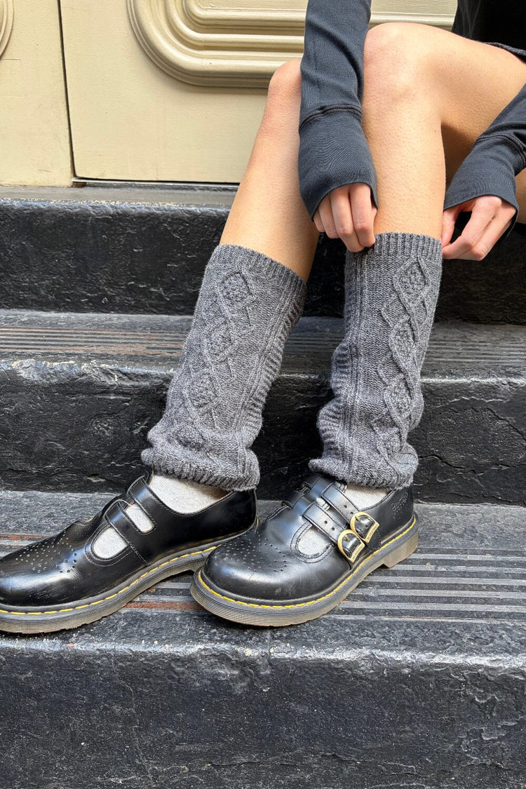 Knit Leg Warmers | Dark Grey